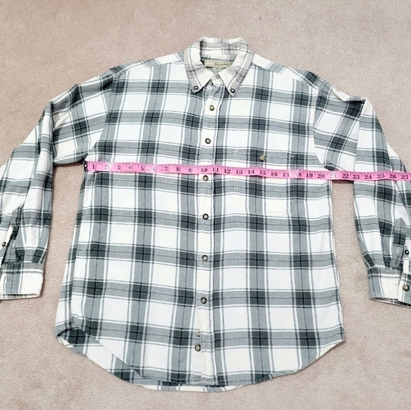 Basic Equipment 100% cotton Shirt Plaid Button Down Long Sleeve Size M unisex - Picture 6 of 7